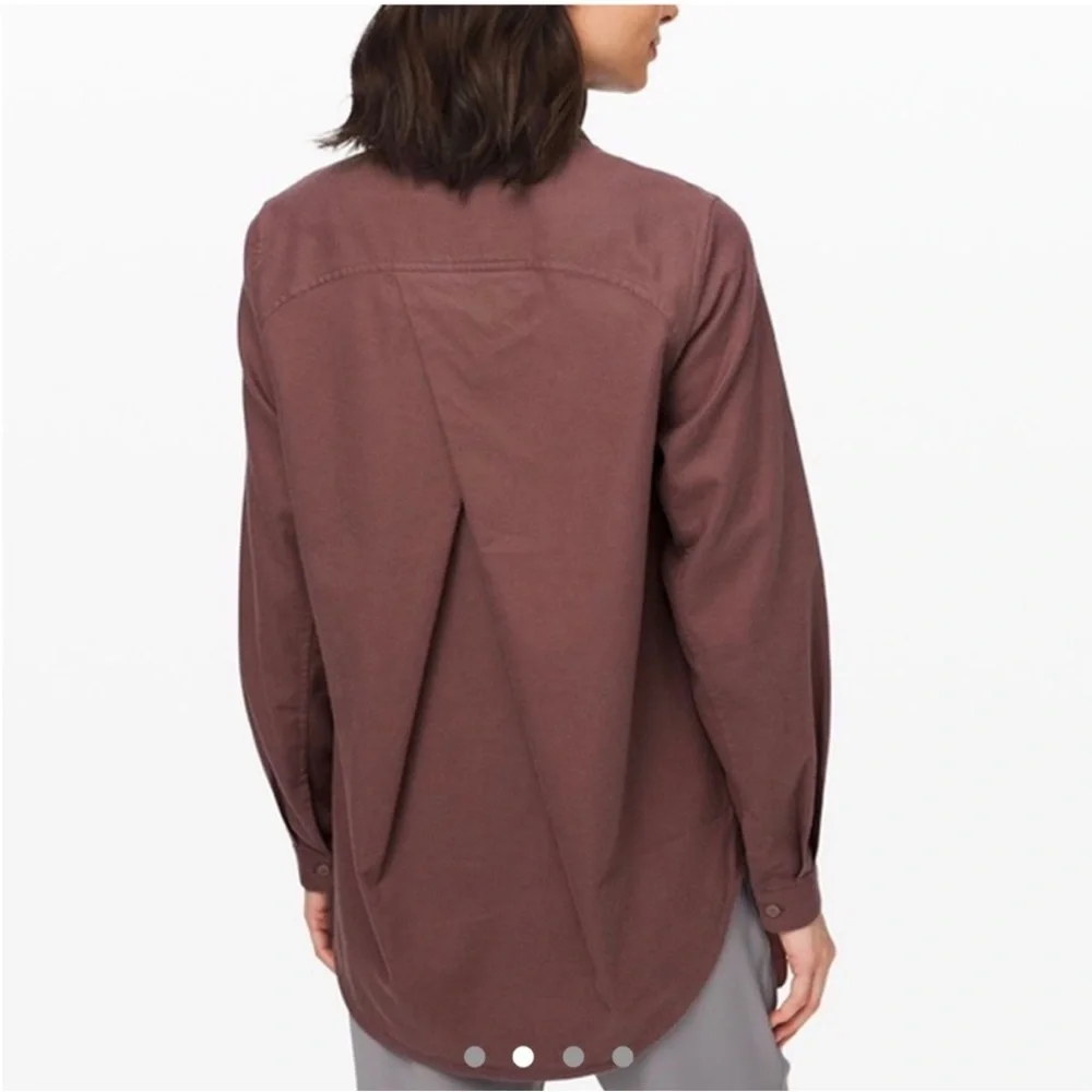 Lululemon Full Day Ahead Flannel Shirt 14 100% Cotton EUC